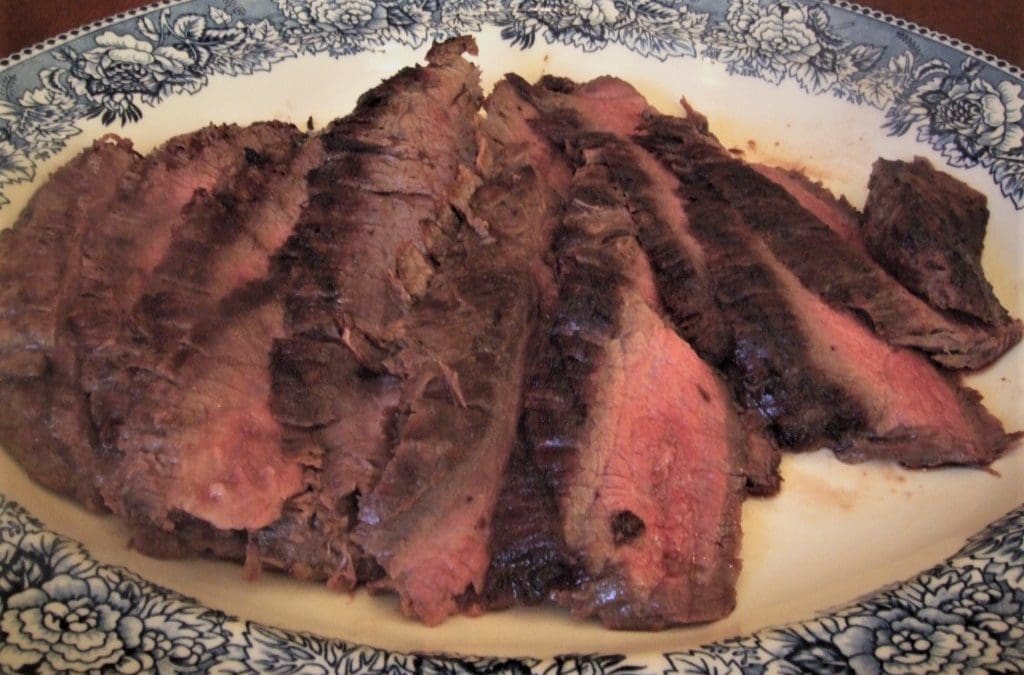 Off Topic: Grilled Flank Steak with Garlic-Ginger-Sesame Marinade
