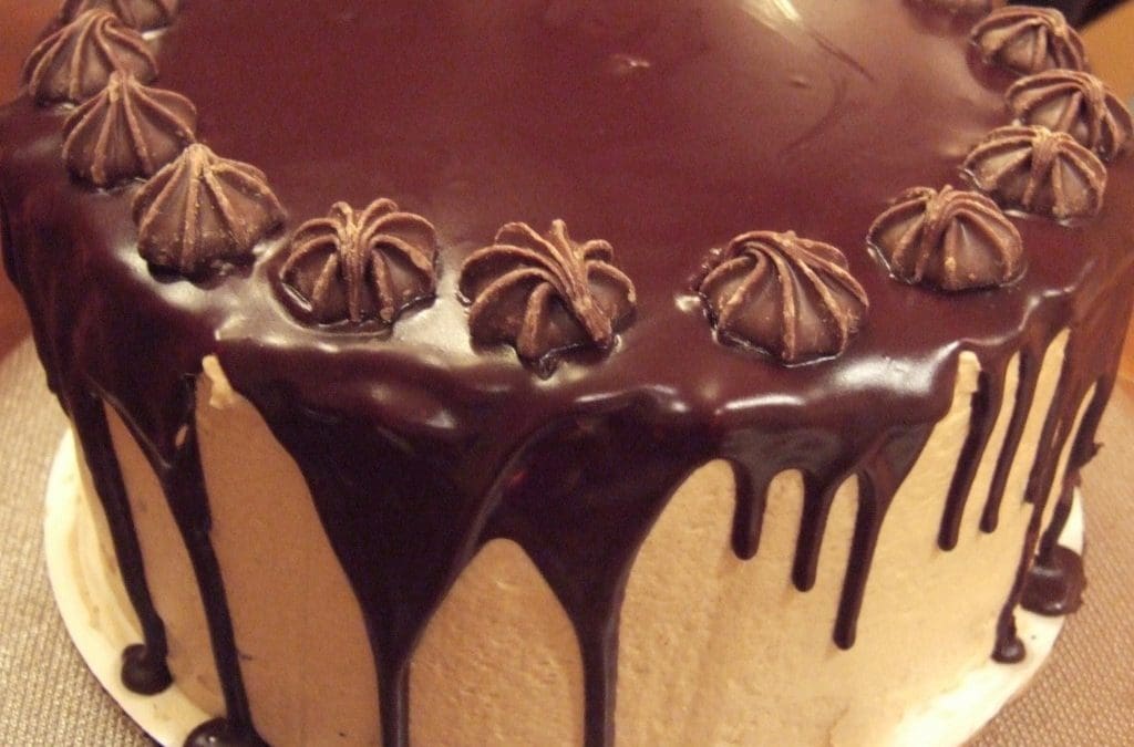 Baked Explorations: Chocolate Coffee Cake with Dark Chocolate Ganache
