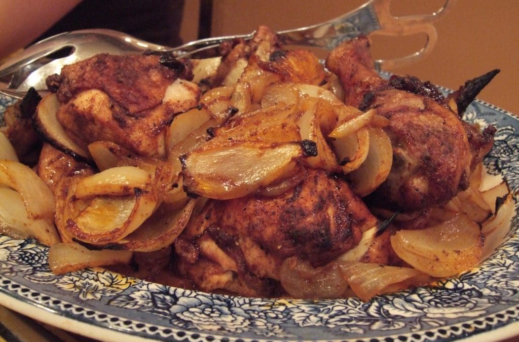 Off Topic: Paprika Roasted Chicken and Onions