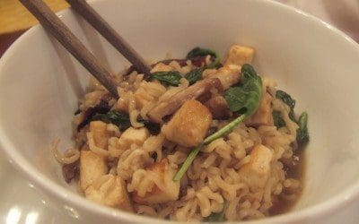 Off Topic: Hot and Sour Ramen with Tofu, Shiitakes and Spinach