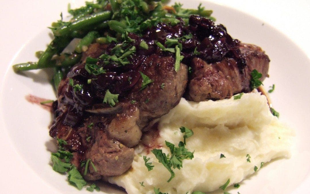 Lamb Chops with Dried Cherries and Port