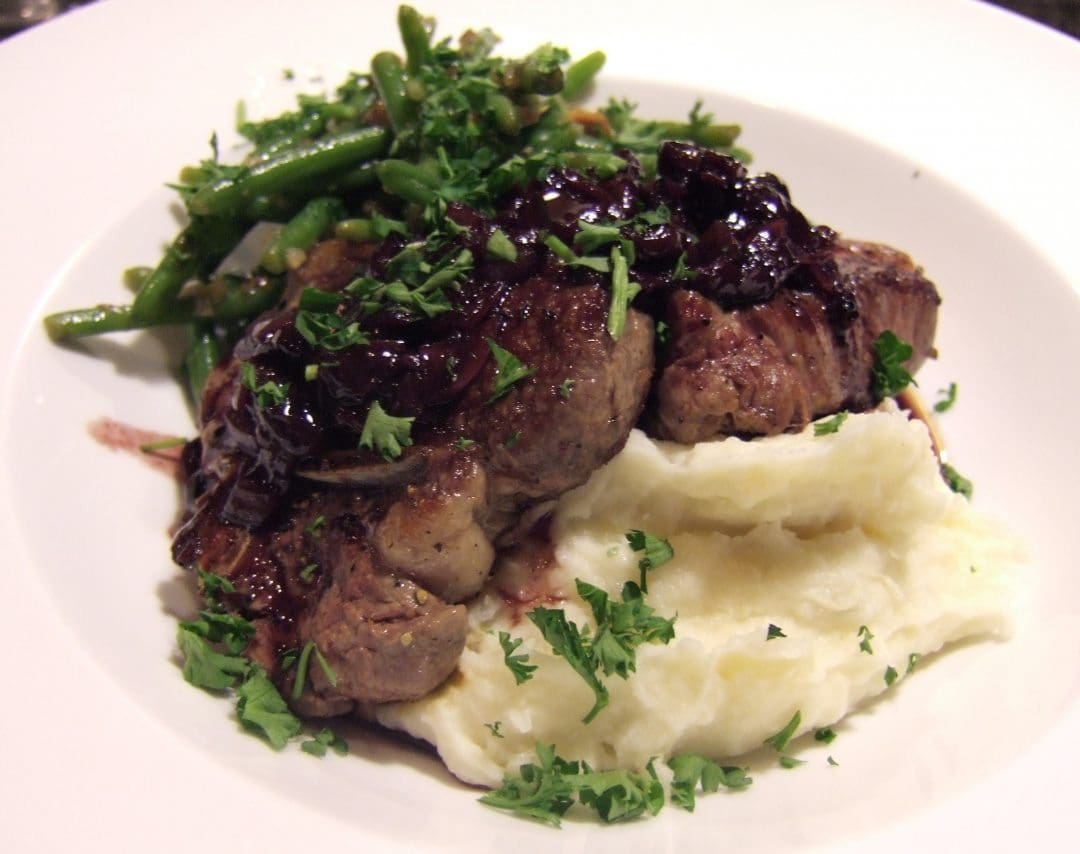 Lamb Chops with Dried Cherries and Port