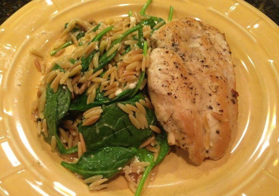 The Complete Cooking for Two Cookbook: Chicken and Orzo with Spinach and Feta