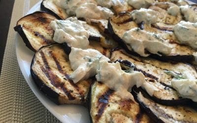 Grilled Eggplant with Yogurt Sauce