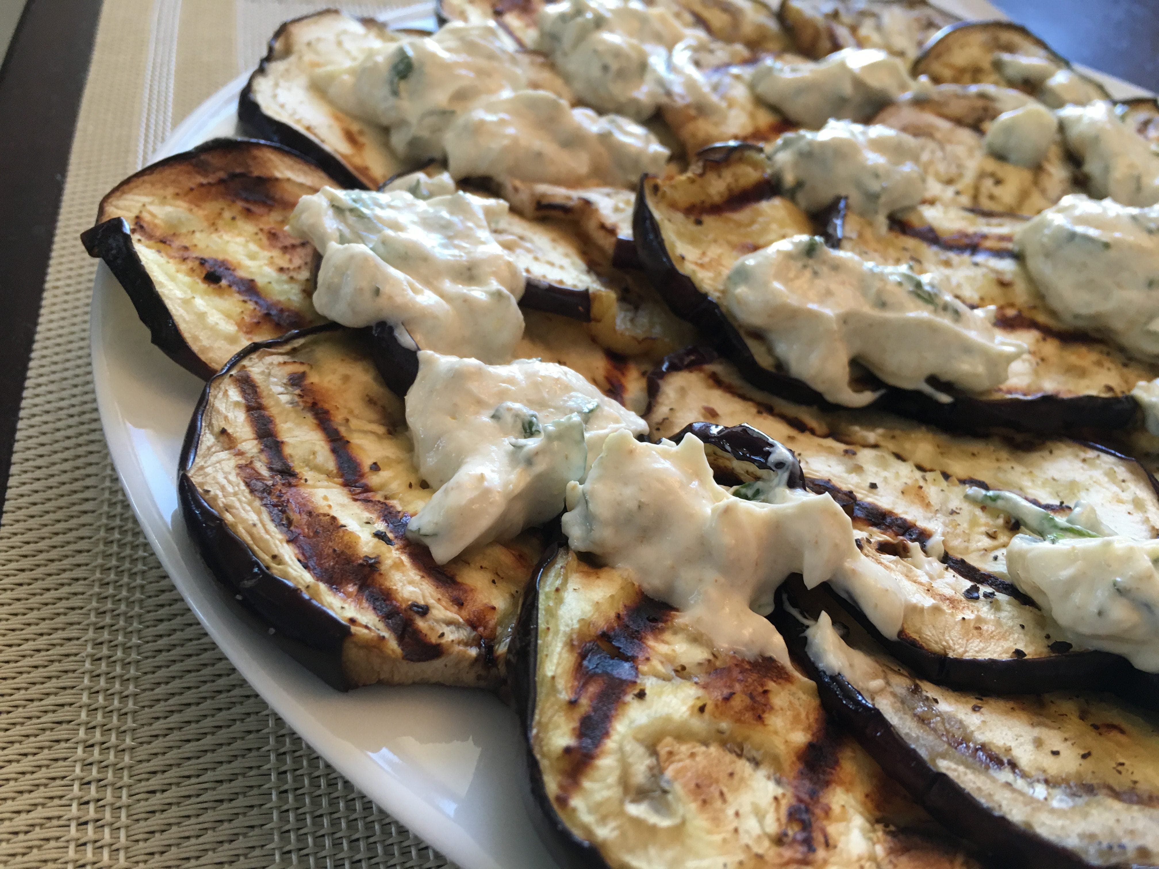 Grilled Eggplant with Yogurt Sauce Kate Cooks the Books