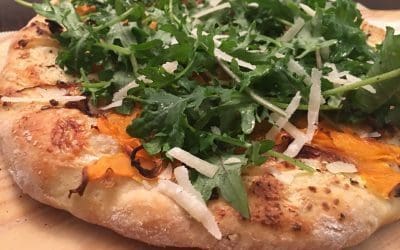 Squash and Ricotta Pizza with Sage and Arugula