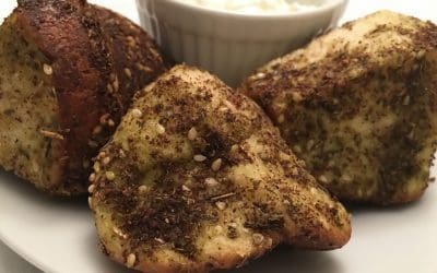 Basic Challah and Za’atar Monkey Bread with Garlic and Onion Labneh