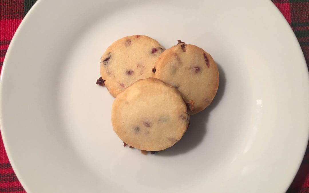 Dried Cranberry Shortbread Cookies