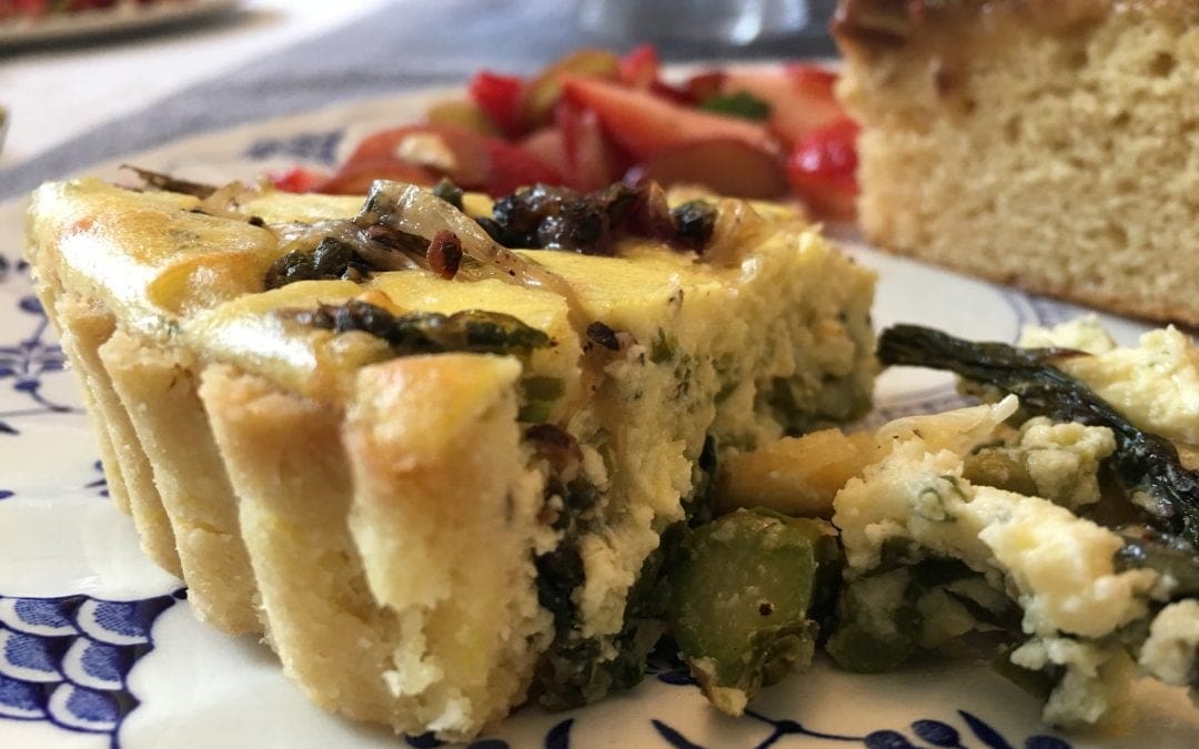 Savory Spring Vegetable Goat Cheese Tart