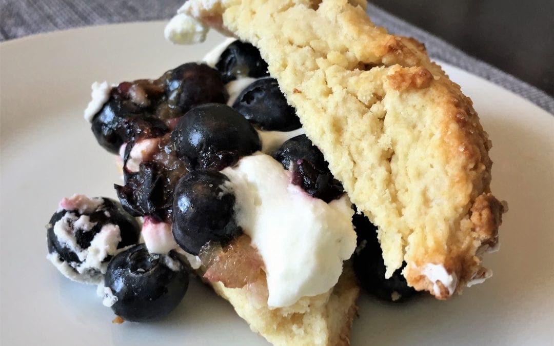 Lemon Shortcakes with Gingered Blueberries