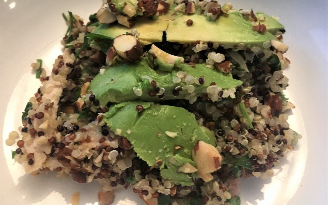 Quinoa Salad With Chicken, Almonds and Avocado