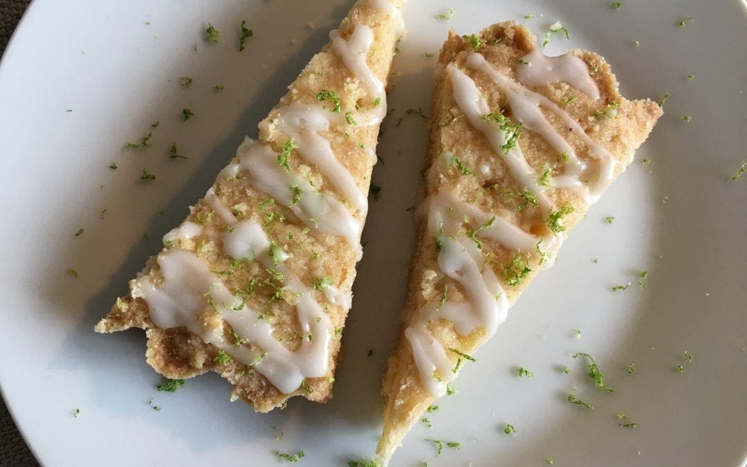 Cornmeal Lime Shortbread Fans